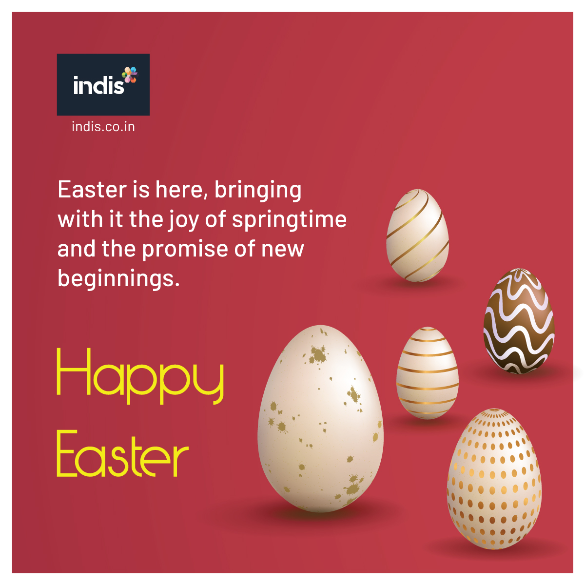indisvivacity's tweet photo. Warm wishes for a joyous Easter filled with love, laughter, the company of loved ones, and blessings to carry you through the year ahead. May this Easter weekend be a time for renewal, reflection, and creating beautiful memories with your family and friends. #IndisHyd #Easter https://t.co/gvGeoFoEn2