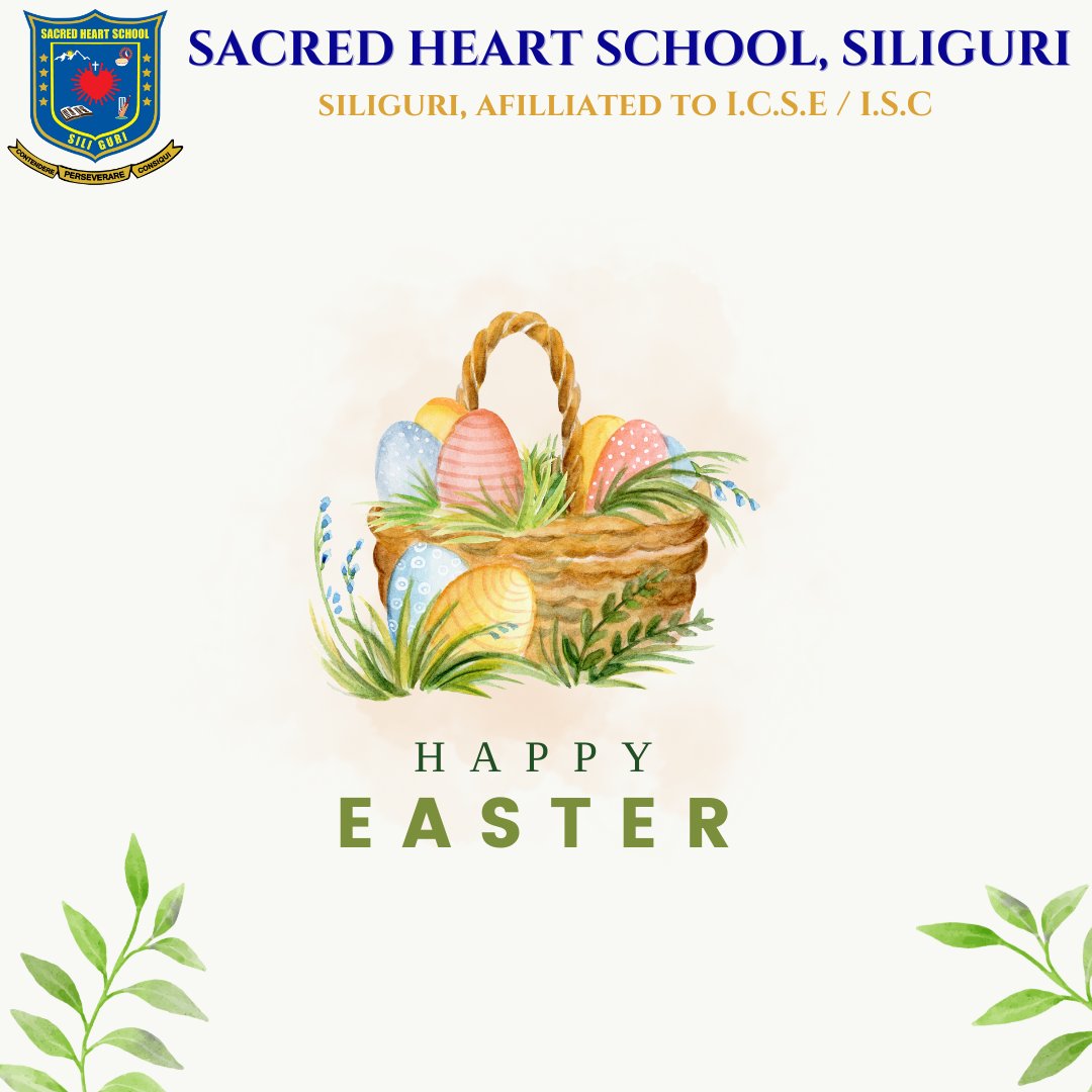 May this joyous occasion of Easter bring blessings of love, hope, and renewal to you and your loved ones. Have an exceptional Easter!  #SacredHeartSchool #Siliguri #Matigara #Darjeeling #GoodFriday #Kurseong #NorthBengal #BoardingSchool #DaySchool