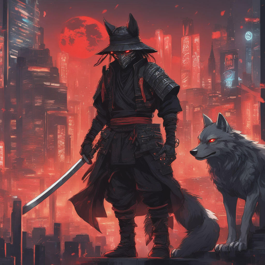 Samurai fox and her pet 🥰😘❤️