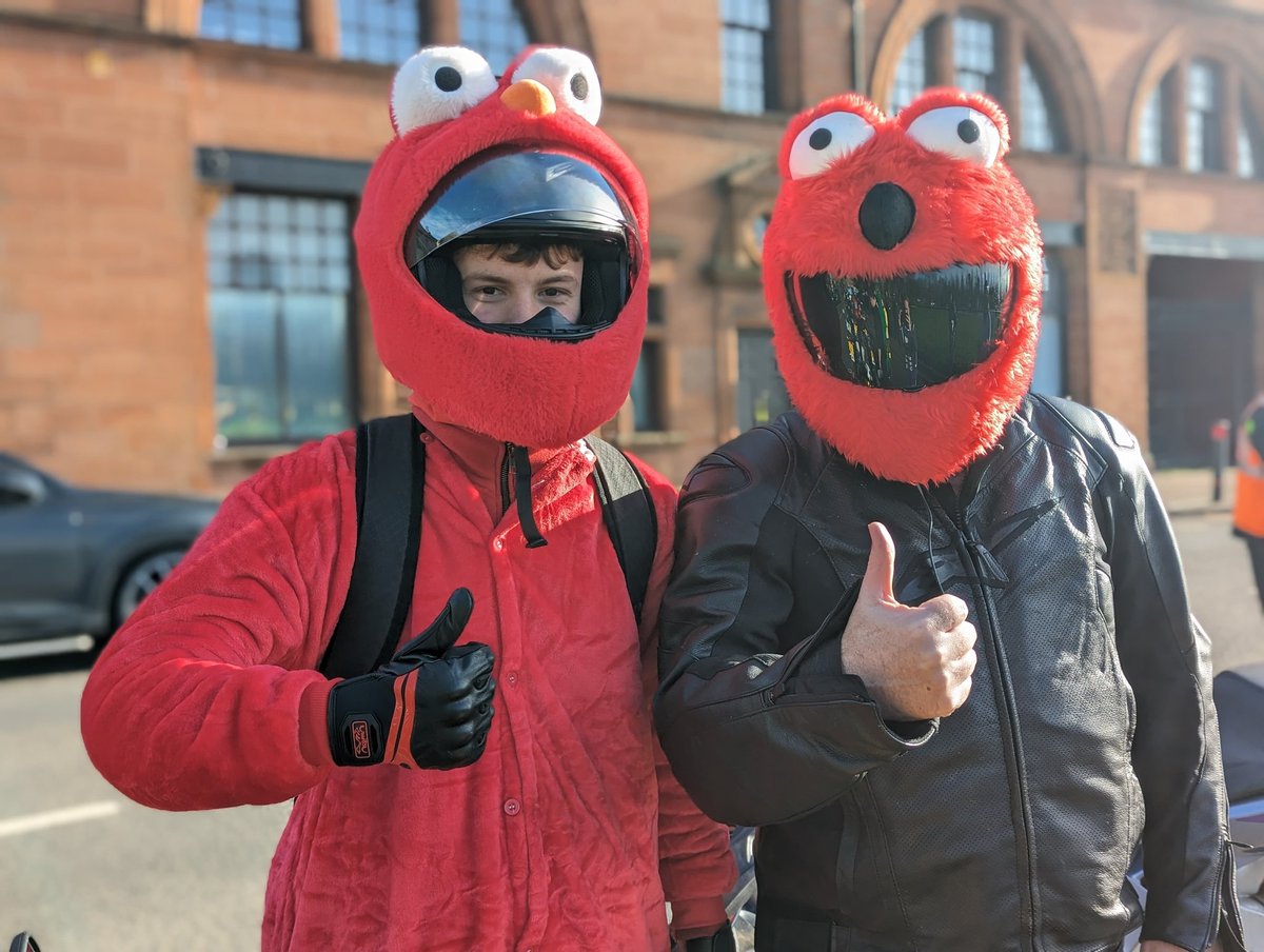 It's nearly time for our Easter Egg Run 🐰 The sun is shining, spring is in the air and soon the streets of Glasgow will be filled with a mile-long convoy of colour, noise and fancy dress 🏍️ It's going to be a cracker! 🐣