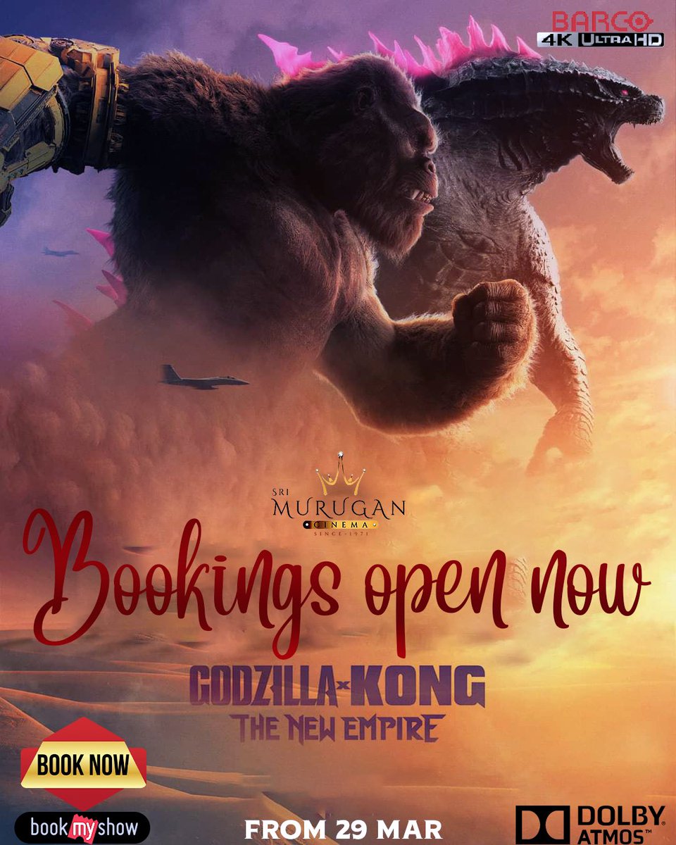 Bookings open @murugancinema 🎉🎊 Enjoy the experience in 3D with us 💥💥😍