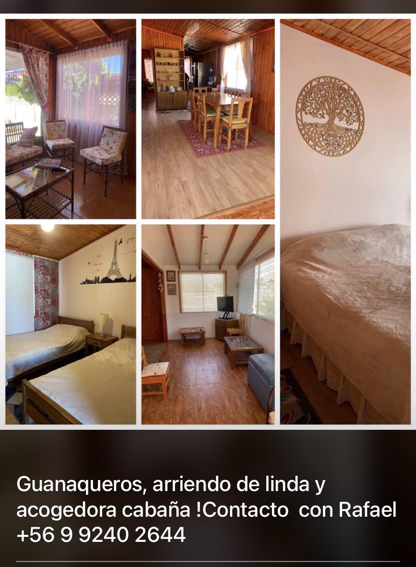Amigos para que difundan con sus contactos, de arrienda casa y cabaña en Guanaqueros!