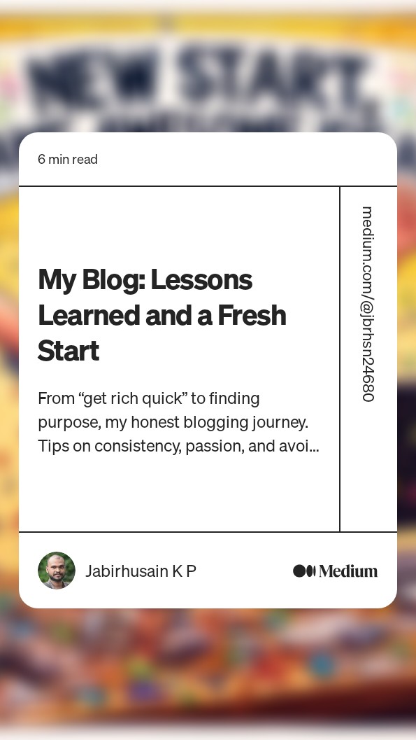 Think blogging is easy? Ha! Let's talk about impatience, unrealistic goals, and why consistency is KING 👑  My blogging comeback story, link below!
jabirhusain.in/my-blogging-ro…
.
. #bloggersofTwitter #writing #ContentCreation