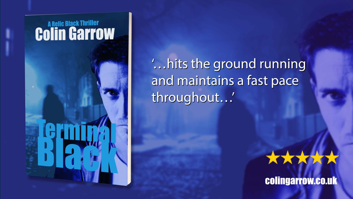 'Terminal Black' by Colin Garrow
‘…hits the ground running and maintains a fast pace throughout…’
geni.us/m2Ax
#thriller #murder #relicblackthriller #IARTG