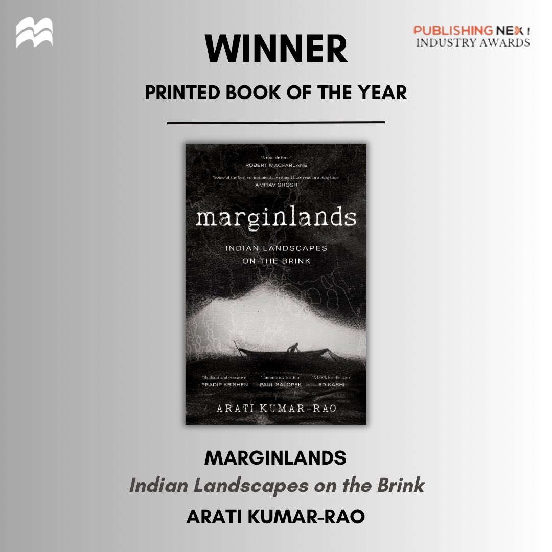 We couldn't be more thrilled that Arati Kumar-Rao’s MARGINLANDS is the WINNER in @PublishingNext’s Printed Book of the Year category! Many congratulations @AratiKumarRao!