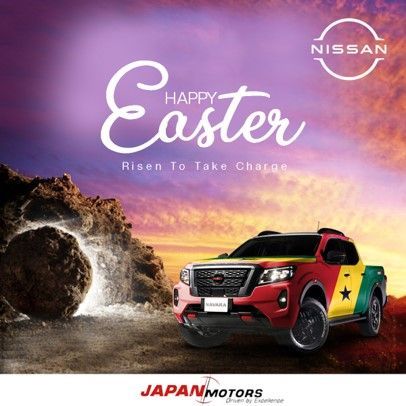 Celebrate the joy of Easter with Nissan Ghana. May your day be filled with renewed hope, family, and the open road. Happy Easter! #JapanMotors #NissanGhana #Nissan #Easter #HeArose