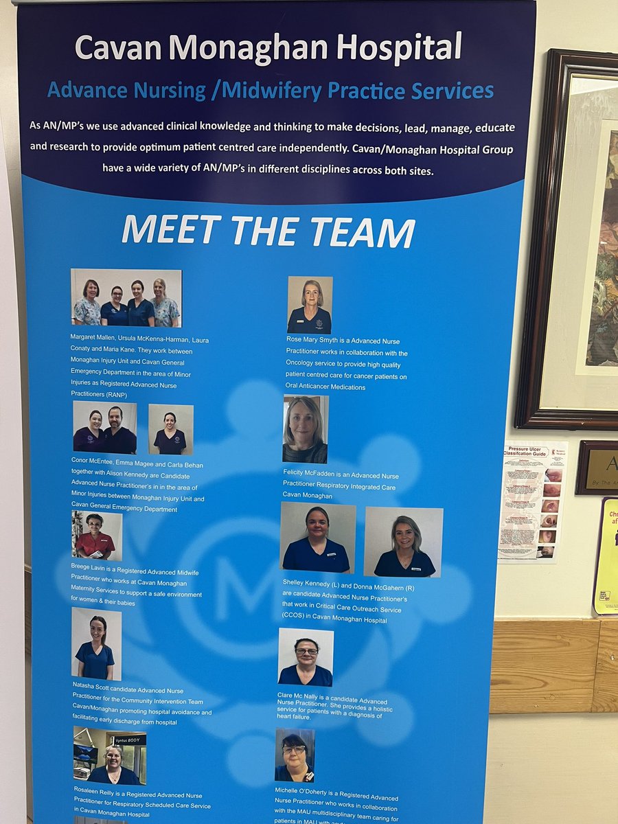 Cavan Monaghan Hospital are blessed with a very dedicated and accomplished group of ANPs who are always ready to help and provide expert advice to our patients. @CavmonN @CavanMonaghanH1