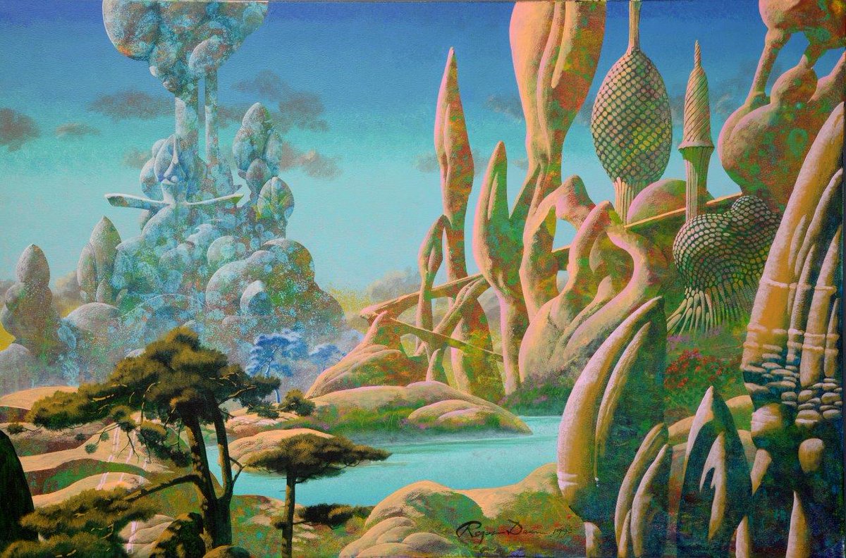 FedeItaliano76's tweet photo. The artist who inspired Avatar... Extraterrestrial environments by British painter Roger Dean (b. 1944) https://t.co/seKvar1EGx