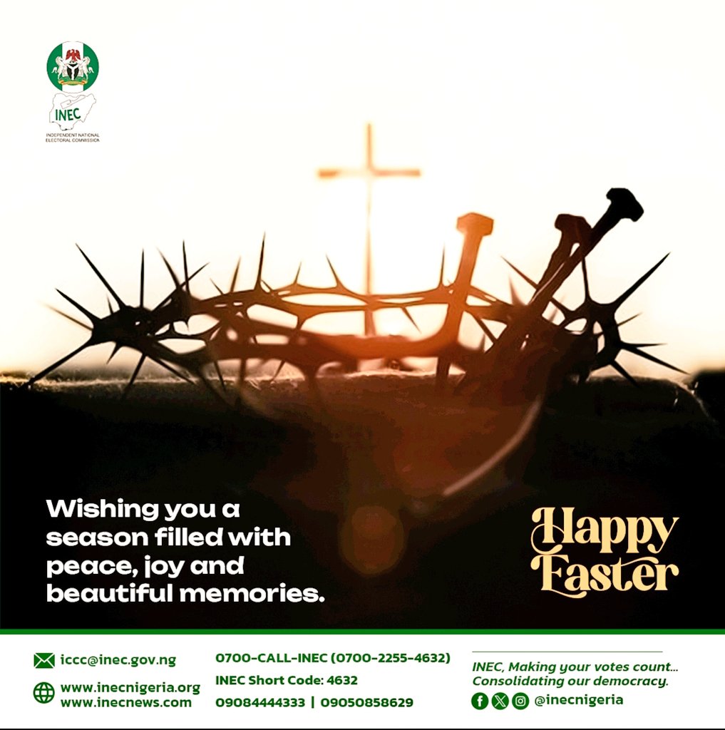 Wishing you a season filled with peace, joy, and beautiful memories from all of us at INEC. Happy Easter 🎉