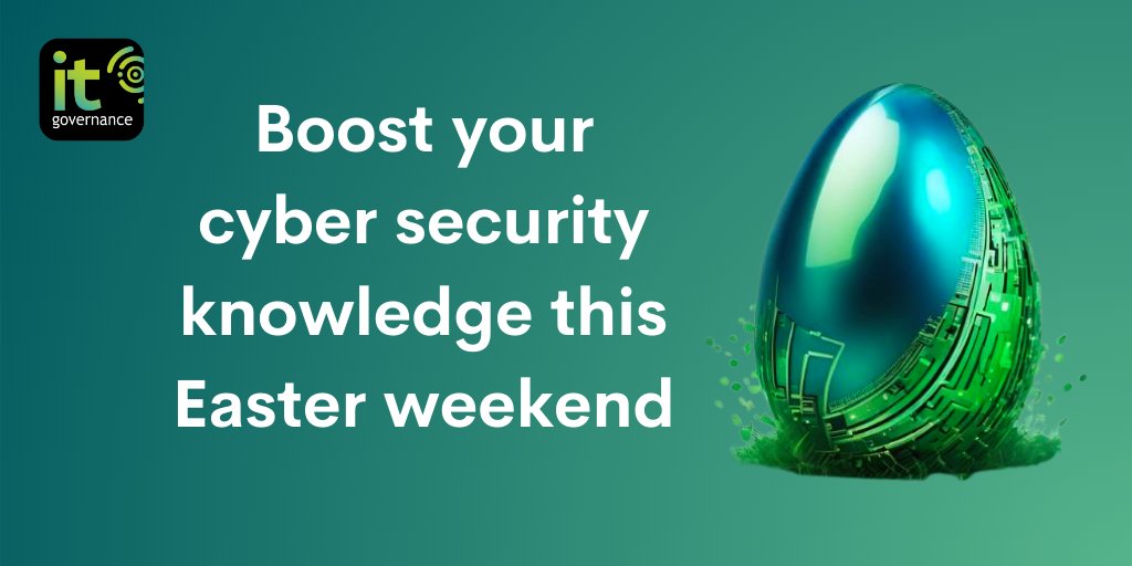 🥚Boost your cyber security knowledge this weekend with our best-selling cyber security books and training 🥚 👉ow.ly/V8pv50R3LJm #EasterSecurity #CyberSecurity #InfoSec #DataProtection #OnlineSafety #EasterReading