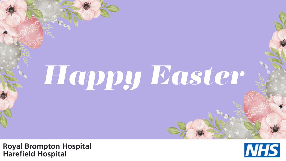 We wish those who celebrate #HolyWeek in the Royal Brompton and Harefield community a Happy Easter and a wonderful bank holiday period to all! Thank you to our staff who are working during this time to continue caring for our patients 💙