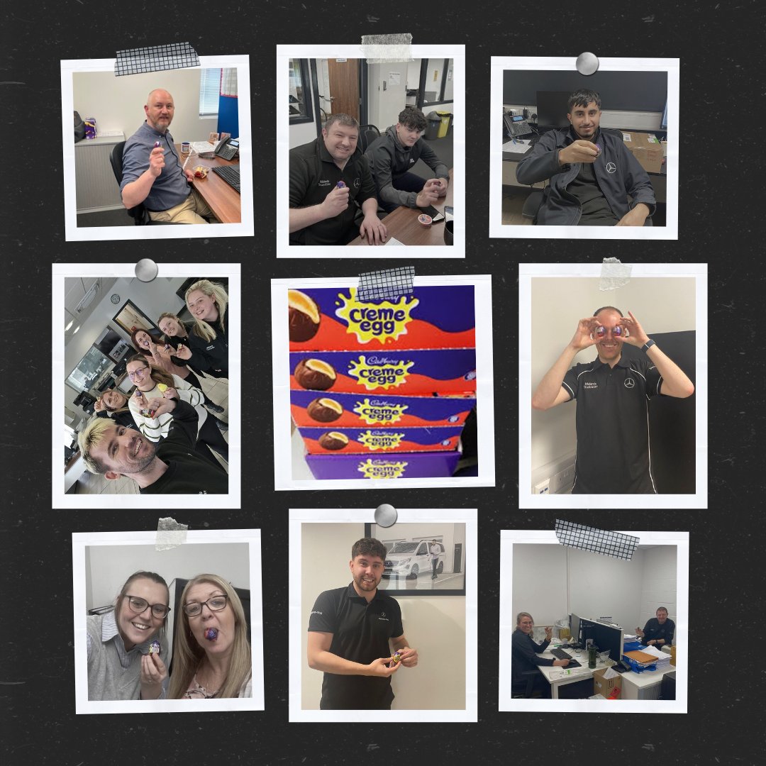 Hope you have an egg-stra special Easter, from all of us here at Midlands Truck & Van! 🐰🐣 Check out some of our staff eating their Cadbury Creme Eggs... how do you eat yours? @ballyveseyLtd