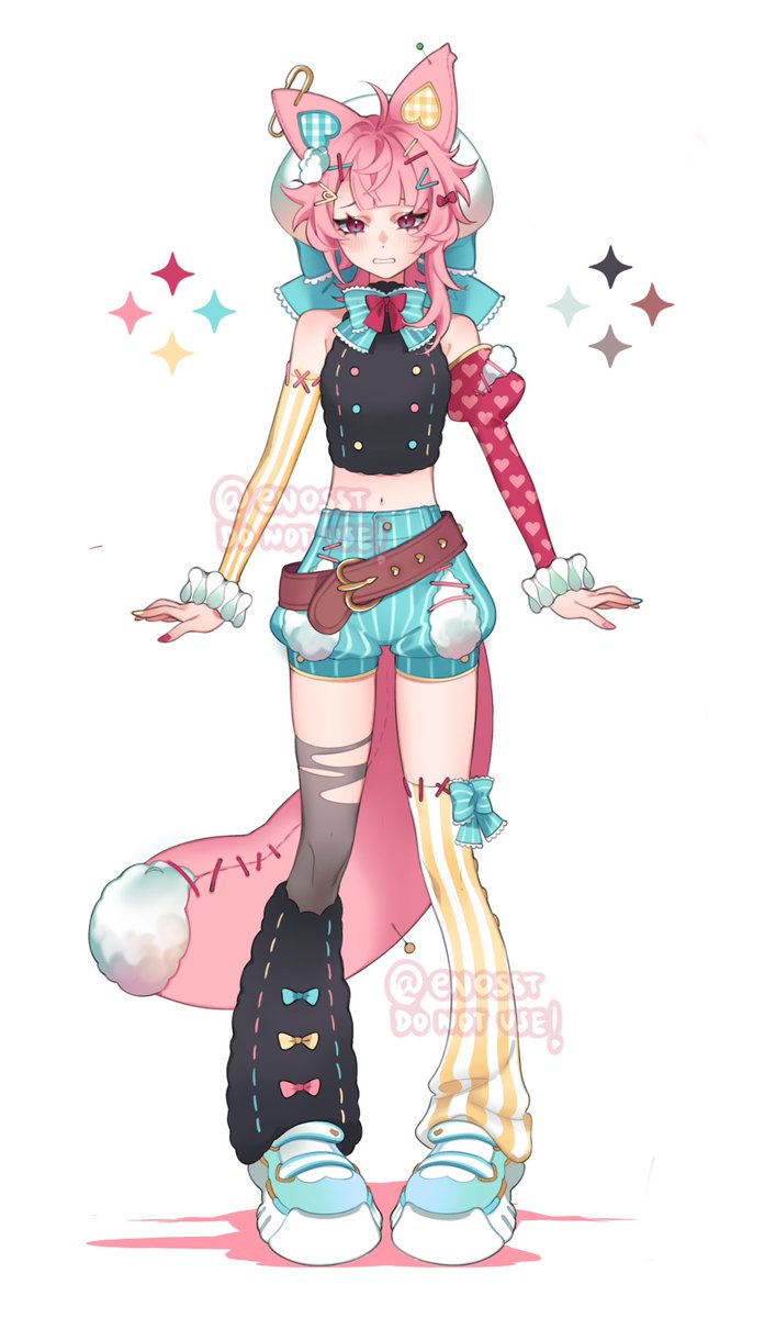 Sharing is very appreciated! 💖 I’m in a difficult situation right now so I’m selling my OC Gumi so I can pay bills and food. I’m asking for 170 EUR (no commercial rights) or 400 EUR (with commercial rights) for her ✨ feel free to DM me if interested!