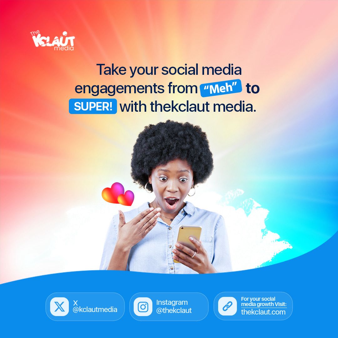 If you want to grow your page or any of your social media accounts, Kclautmedia the straight answer for you.💯 Give your social media pages more visibility with Klaut.. Get started here :thekclaut.com