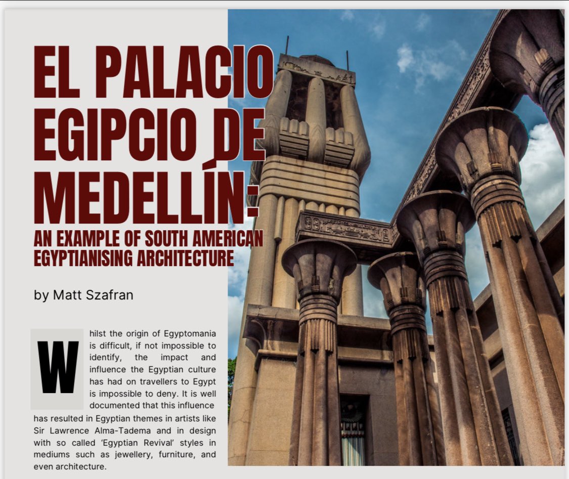 archaeoresearch's tweet photo. I’m honoured, and excited, to have an article on #Colombian #Egyptomania published in the inaugural issue of @issegyptomania’s magazine! https://t.co/t4zt4Bjk3t