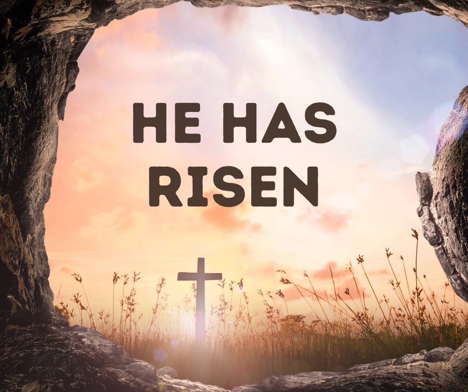“He is not here; he has risen, just as he said. Come and see the place where he lay.” - Matthew 28:6 Happy Easter!