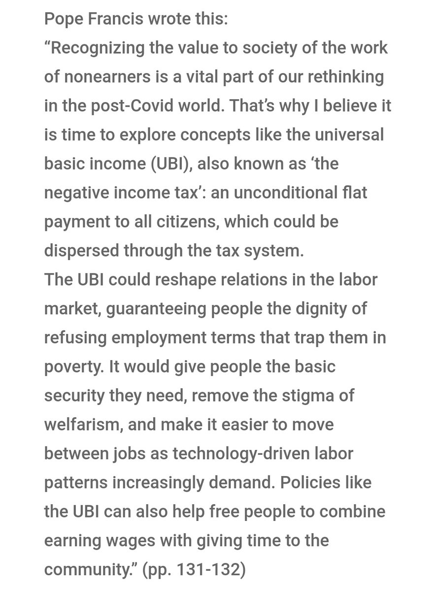 Happy Easter, everyone! Did you know that on Easter Sunday in 2020, the Pope himself expressed his support for Universal Basic Income? His support is grounded in recognizing unpaid care work and empowering all workers with the power to refuse low wages.