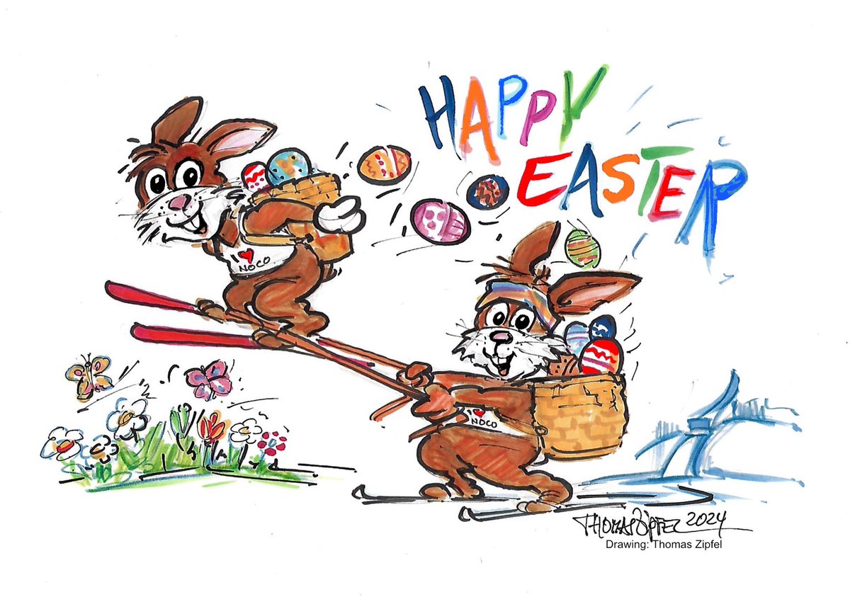 Happy Easter everyone! 🌷🐣

🎨: Thomas Zipfel
#fisnoco #nordiccombined #wintersport #worldcup #ski #easter #happyeaster #fisskijumping #fiscrosscountry
