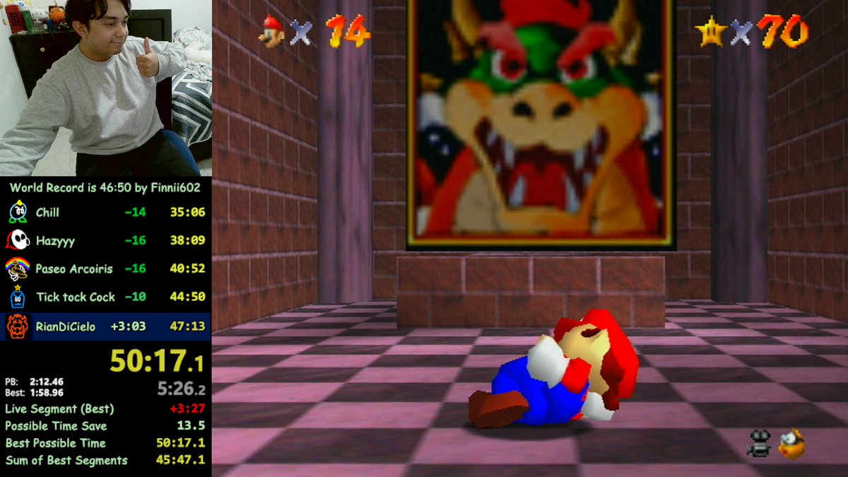 46:4X into bits, dead to goomba on the top, it is what it is but we WILL get this :)