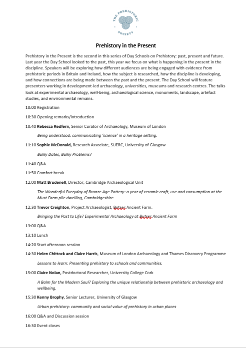 'Prehistory in the Present' day conference, Sat 13th April. In person in London and online. Tickets: In person: General admission £40, Student/unwaged £20 Online: General admission £20, Student/unwaged £10 Booking: prehistoricsociety.org/events/2024-04… #Archaeology #Prehistory #Conference