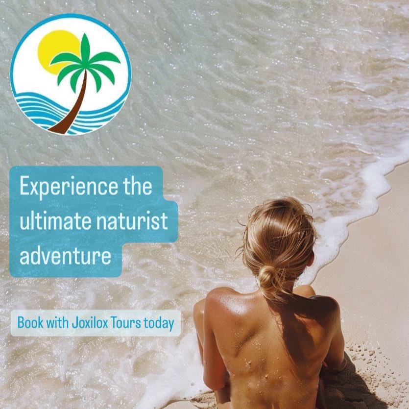 Experience the true essence of naturism on our Joxilox Naked Group Tour! ☀️🌊 Limited spots available from 4-18 October 2024. Book your spot now: joxilox.com/joxilox-naked-… 🏝️#NaturistTravel #NakedTour