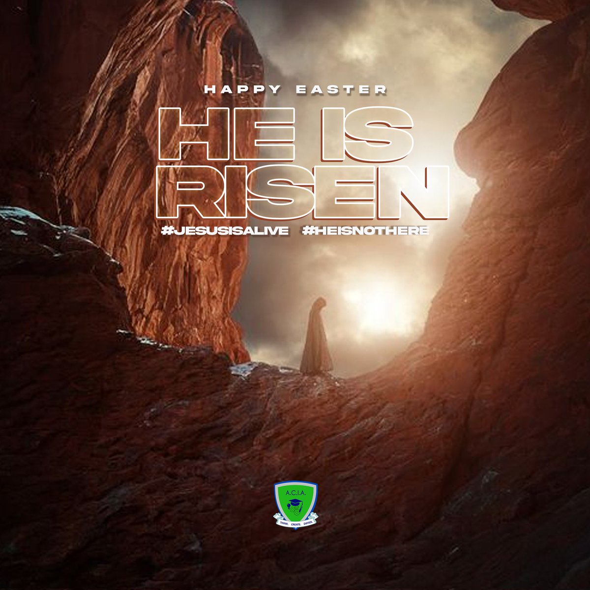 Aciaedu's tweet photo. He is Risen.
Love conquers death.
Happy Easter!
#HappyEasterEveryone
#Heisalive
#HeIsNotHere https://t.co/1vrXLyxTFF