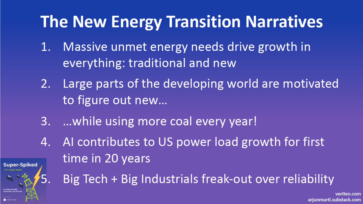 Renewable energy falling out of favor? 'The public was never on-track to tolerate temporary power. 'The return of upward sloping load growth in the US will ultimately drive policies that support “all of the above” power generation sourcing & grid modernization.' --@ArjunNMurti…