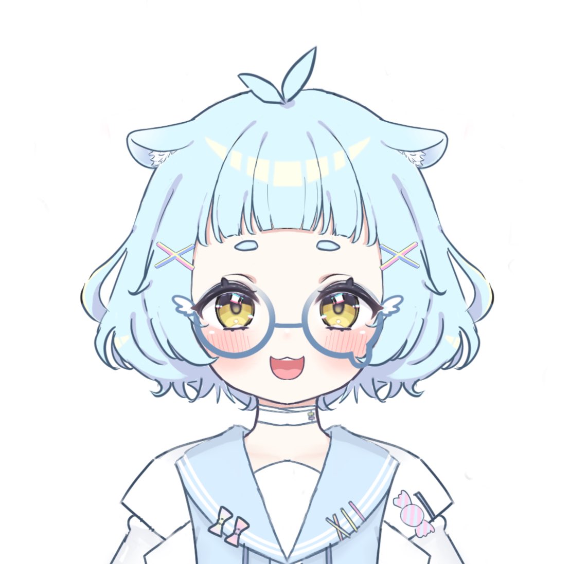 0_meme_X's tweet photo. 制作中の「ラムネ」ちゃんです❕

🩵🤍🩵

5～6月頃完成予定です

もしかしたらもう少し幼くするかも...

 #ラムネ3D  #VRChat 
 #VRCアバター制作中 https://t.co/qoCKhHwKtg
