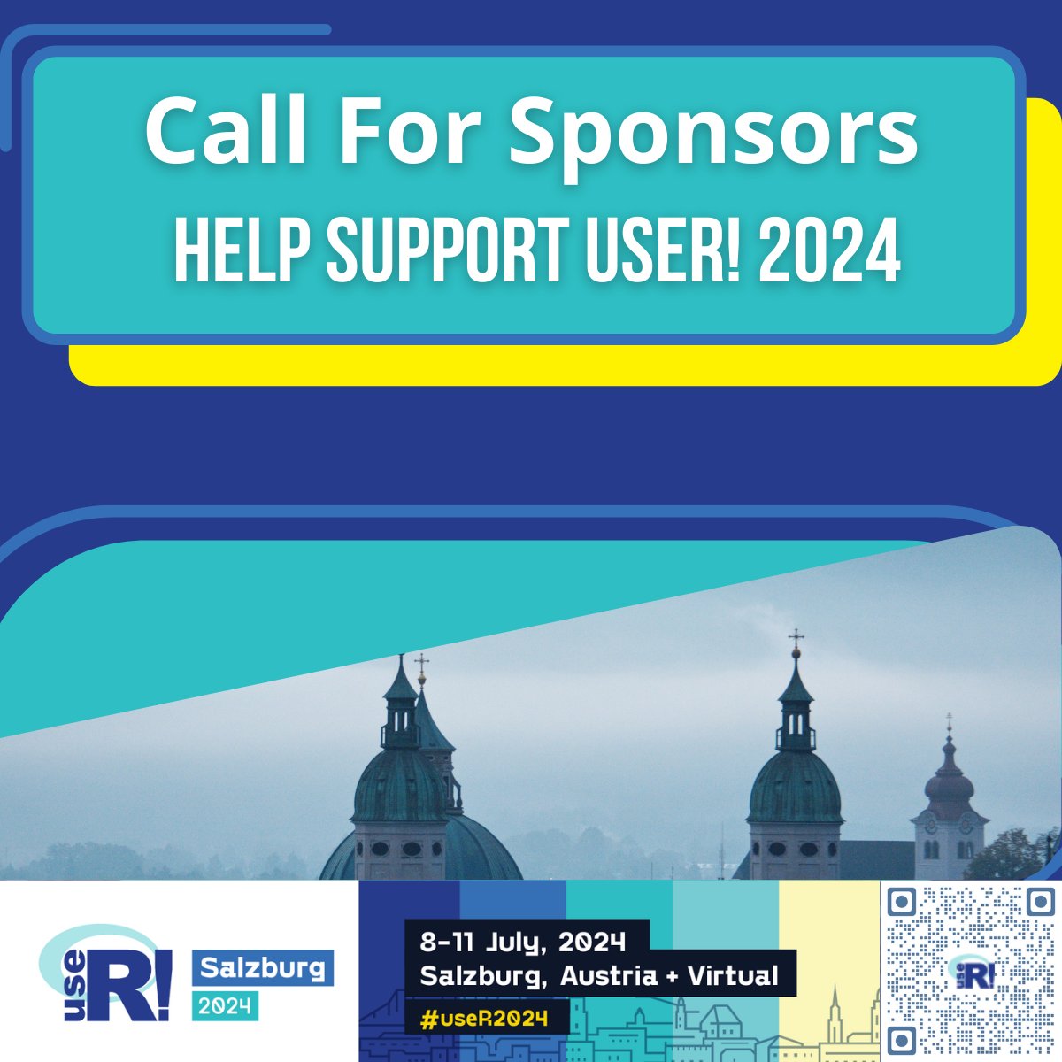 Sponsorship Opportunities are now available for UseR! 2024. UseR! 2024 is the annual R User Conference, and will be in Salzburg, Austria: July 8th to 11th (as well as online). events.linuxfoundation.org/user/ #rstats #rlanguage #data #analytics #rprogramming