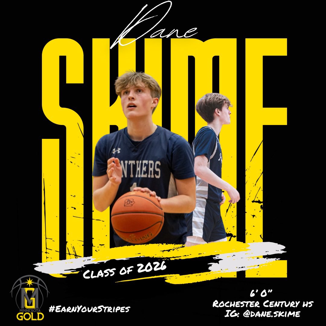 Minnesota Gold Basketball (@minnesotagold) on Twitter photo Welcome <a href="/DaneSkime/">Dane Skime</a> a 6’0” SG out of Rochester Century HS to our Minnesota Gold 16u family‼️
See you on the circuit 🏀
#EarnYourStripes #RosterLoadingUp #MoreToCome #SeeYouOnTheCircuit 🔥 Welcome <a href="/DaneSkime/">Dane Skime</a> a 6’0” SG out of Rochester Century HS to our Minnesota Gold 16u family‼️
See you on the circuit 🏀
#EarnYourStripes #RosterLoadingUp #MoreToCome #SeeYouOnTheCircuit 🔥