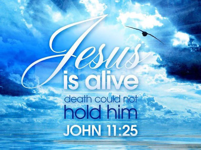 EWarwathe's tweet photo. John.11.25 - Jesus said to her, "I am the resurrection and the life. He who believes in me will live, even though he dies; https://t.co/5nlGjvaI9F