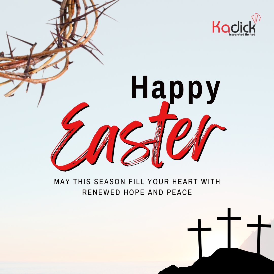 Wishing you a beautiful Easter holiday. As we celebrate easter, may the joy and blessings of this season overwhelm you.

#easter #happyeaster #kadickcelebrates #kadickmoni #kadickintegrated #fintech #fintechcompany