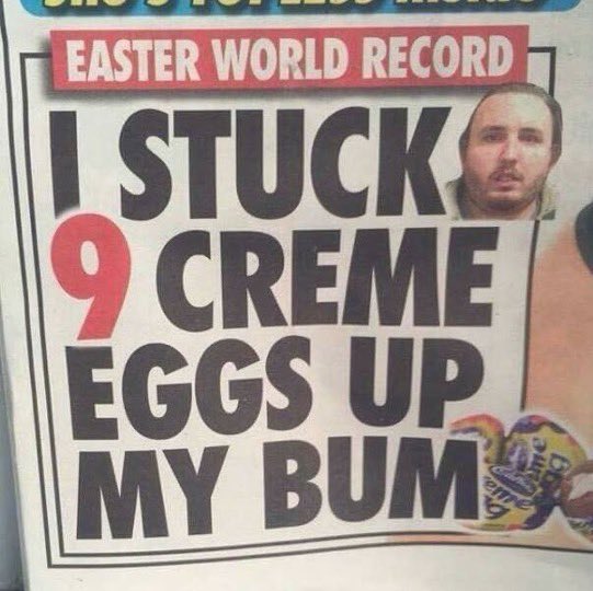 Happy Easter. And good luck to anyone attempting to break this world record today…