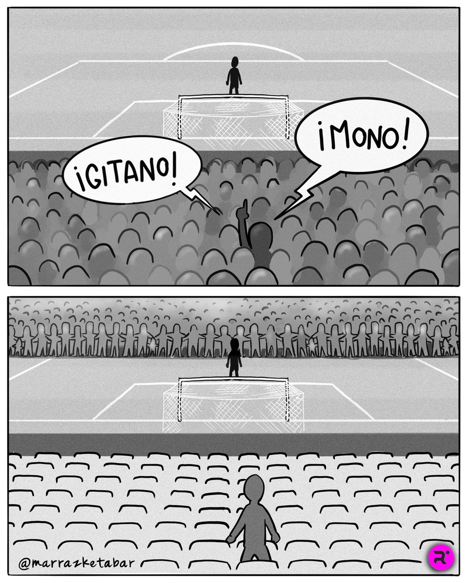 𝐍𝐢 𝐮𝐧 𝐩𝐚𝐬𝐨 atrás contra el racismo. ✊