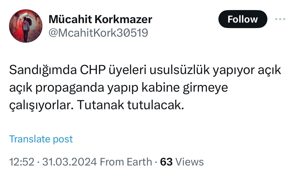 Bir sandık görevlisi, CHP'li üyelerin usulsüzlük yaptığını duyurdu. 

Tutanak tutulacak.