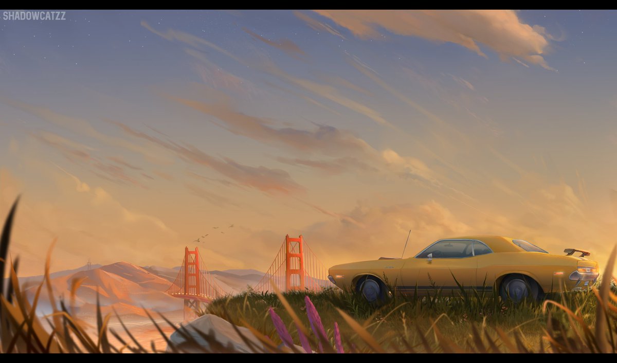 ShadowCatzzy's tweet photo. Golden hour 🌅 🌉 #driversanfrancisco #ubisoft #fanart #driversf https://t.co/ZLv3Kxkvh9