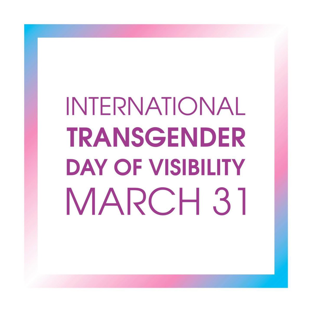 It's #TransDayOfVisibility To all of my trans siblings, I see you & you are loved 🏳️‍⚧️ I will continue to speak out in support of the Trans community & stand against transphobia.  We must not let hate win. 🏳️‍⚧️ #TransPeopleAreLoved 🏳️‍⚧️ #TDOV 🏳️‍⚧️ #TransRightsAreHumanRights 🩵🩷🤍🩷🩵