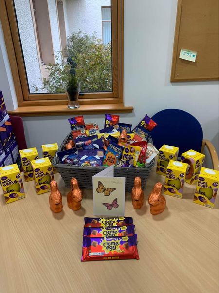 Haopy Easter, from all of us at Erskine🐰🪺 Plenty of festivities and chocolate to go around at our Bishopton home thanks to a wonderful family who donated this to Haig House!🍫 We hope everyone is having a lovely weekend💜