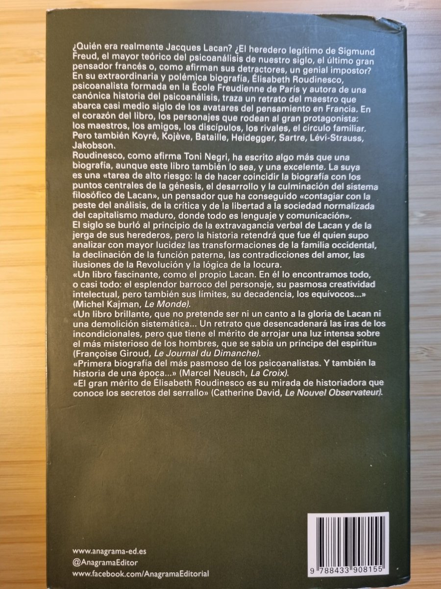 joacomirkin's tweet photo. Jacques Lacan (París, 1901-1981) fue un psicoanalista, un filósofo, una celebridad, renovador de Sigmund Freud, venerado y odiado, un riguroso del lenguaje, un maestro. Para comprender su vida y pensamiento, recomiendo el libro de @E_Roudinesco de principio a fin. Una joya. https://t.co/FTfXL2bg7I