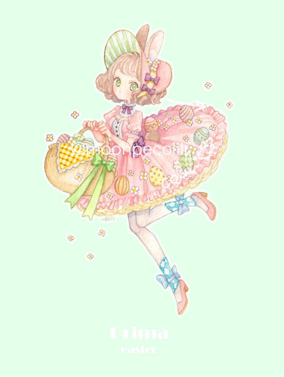 ハッピーイースター #イースター2024 #イースターイラスト #happy」|colili🐰のイラスト, image size:905x1200