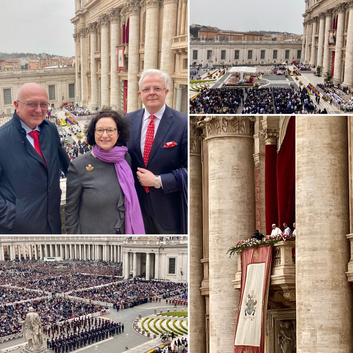 Attending the #Easter Peace Message by Pope #Francis and the Benedizione Urbi et Orbi 🇱🇺🇻🇦Schein #Ouschteren Buona #Pasqua2024 Joyeuses #Paques #EasterSunday #Ouschteren2024 #happyeaster2024 #LUtoHolySee