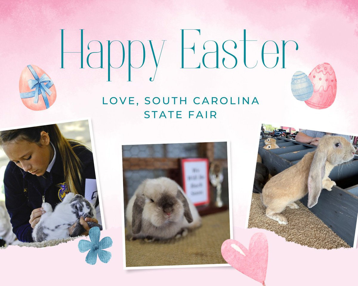 What is a bunny's motto? Don't be mad, be hoppy! 🐰 Do you have any fun Easter traditions? Hoppy Easter from the South Carolina State Fair 💝