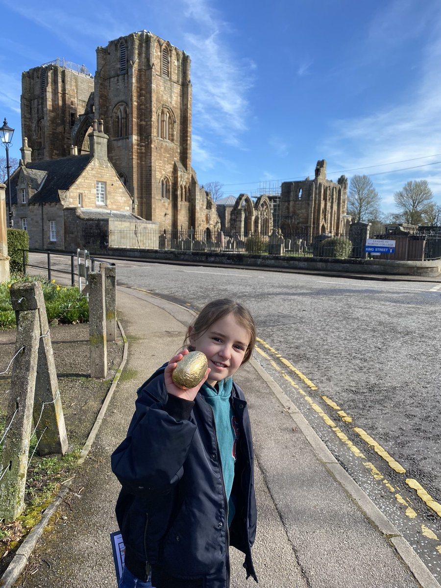 Huge thanks to @welovehistory and wonderful staff at #elgincathedral - Isla loved her Easter Egg hunt today!
