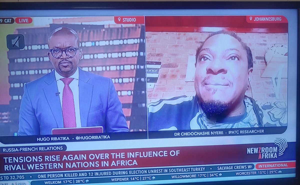 South Africans are now made to watch two foreigners discussing foreign issues on a South African TV channel😂😂😂😂