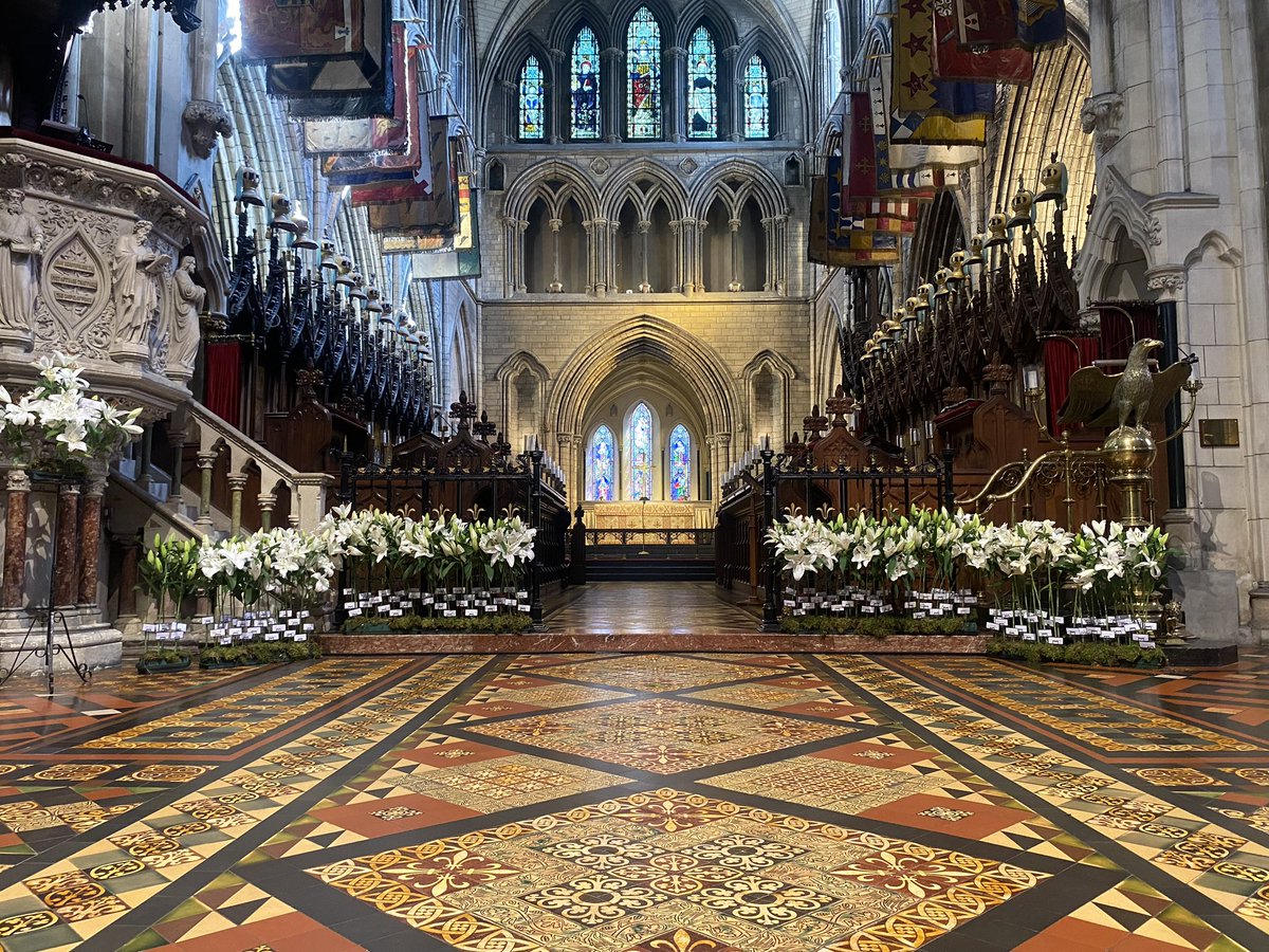 He is risen indeed! Alleluia! The Dean and Chapter wish you a very blessed Easter. All are welcome to join us as we celebrate the Paschal Mystery today. stpatrickscathedral.ie/worship/