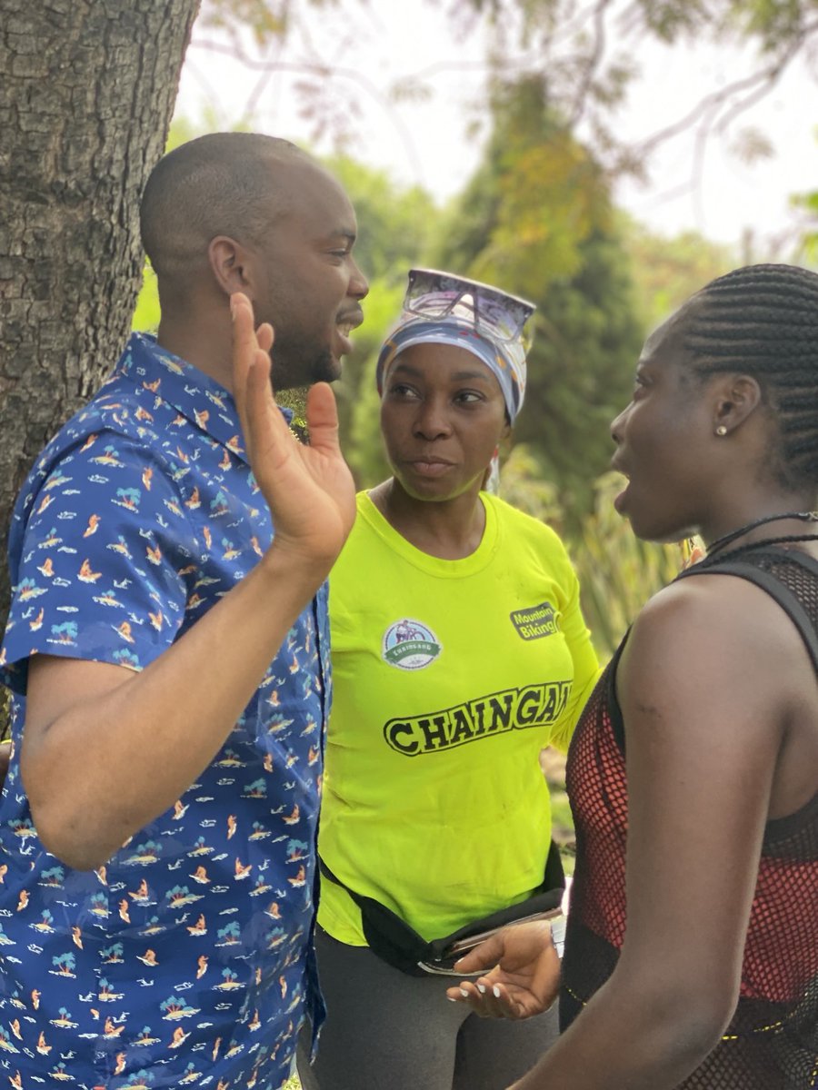 chaingangabuja's tweet photo. #EasterSundayLaughs
“Navigator @Ugzzzz promised a #HardIntensity #Ride but it turned out to be a long #LowIntensity one. Then, @skybabyh almost killed me by falling on my kneel while pushing her uphill.”
#MTBLife #CyclingLife #MountainBikers #ChaingangAbuja https://t.co/aSeh4BaSNR
