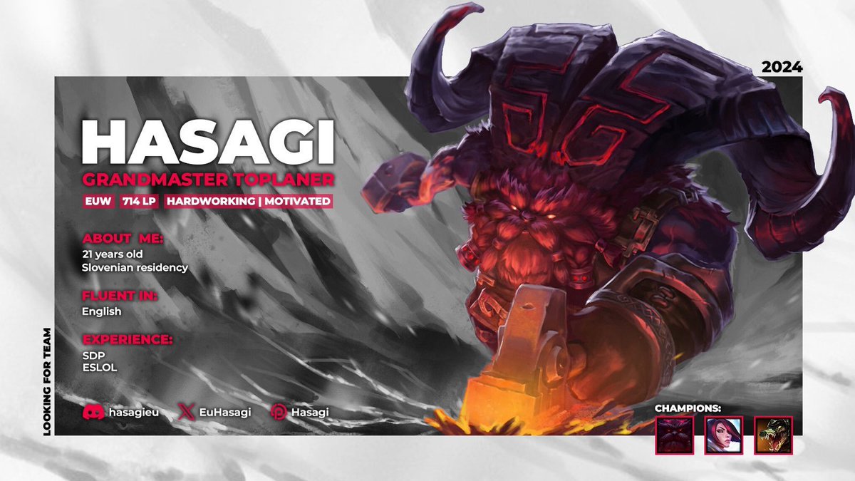 I am still contracted with Dynasty but they have allowed me to explore options, open to all regions.  DM's are open, RT + likes appreciated :)