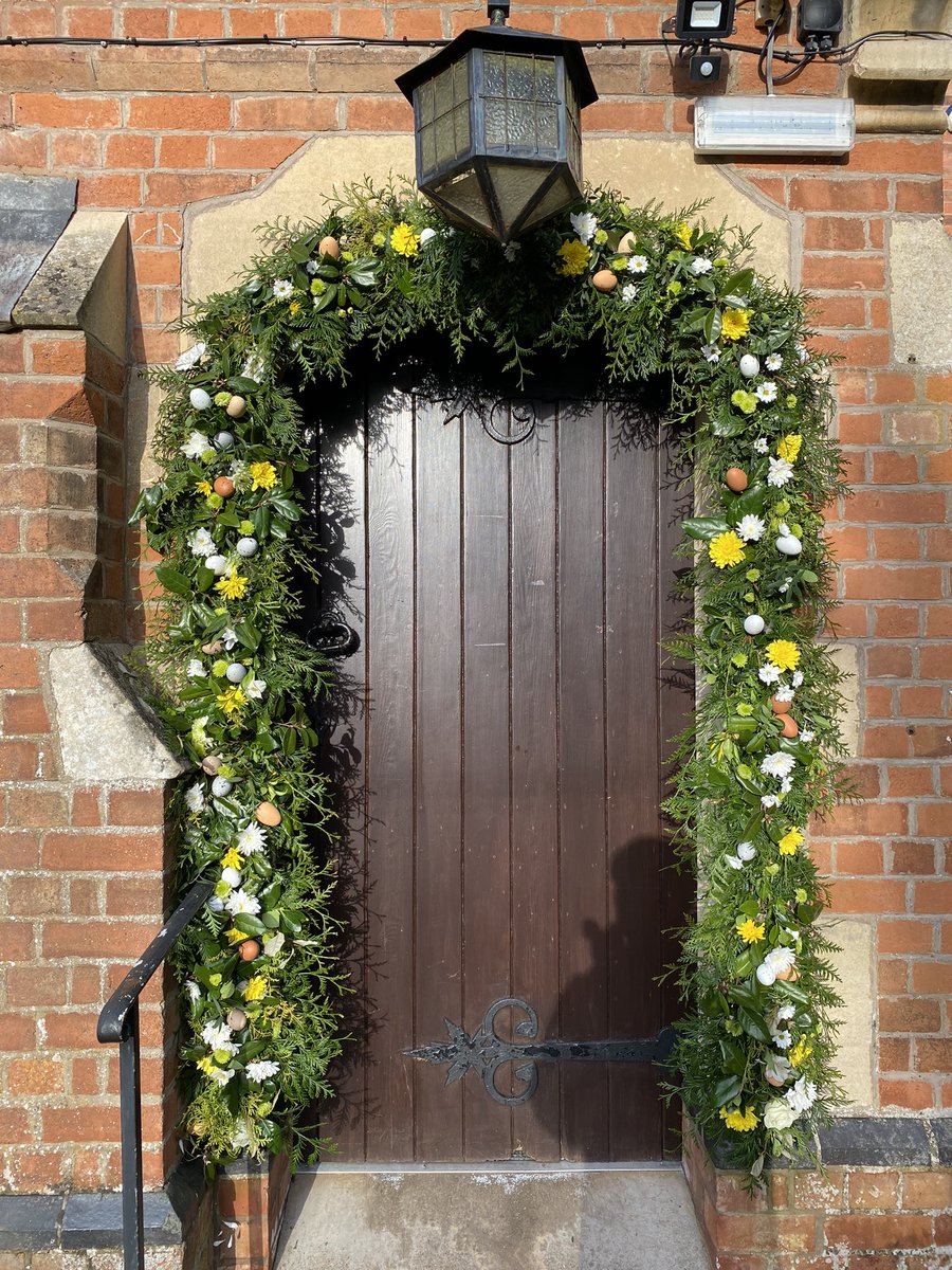 And our Easter garland at St Andrew's, Shottery has eggs in it. Happy Easter!