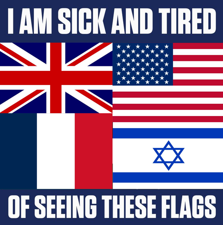 Who is sick of seeing these flags?