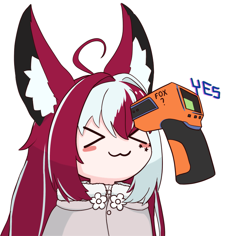 StarbornKitsune's tweet photo. A Friend sent me a Cat Detector to tease me. And as the genius that I am, I decided to make a Fox Detector. #art  #ocart #emote https://t.co/BK994qbjK8